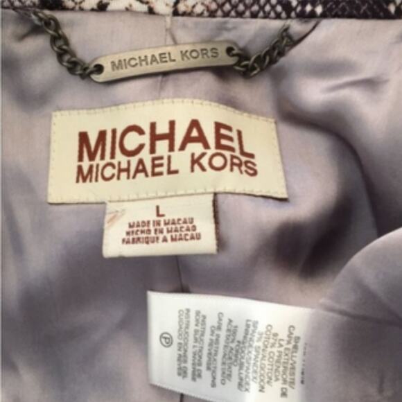 Michael Kors trench coat L purple snake print - LARGE - Picture 5 of 14